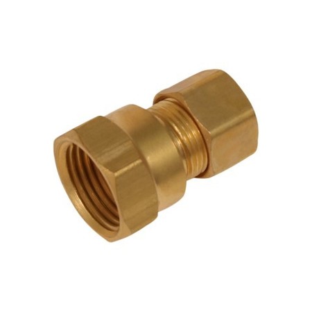 Everflow 3/8" O.D. COMP x FIP Adapter Pipe Fitting; Lead Free Brass C66-38-NL